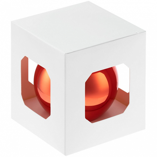 Елочный шар Finery Gloss, 8 см, глянцевый красный с логотипом  заказать по выгодной цене в кибермаркете AvroraStore