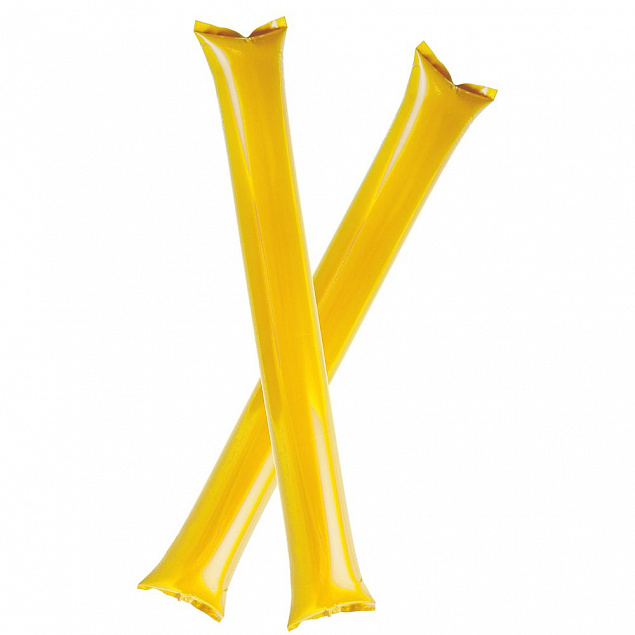Палки-стучалки для болельщиков Hip-Hip, желтые с логотипом  заказать по выгодной цене в кибермаркете AvroraStore