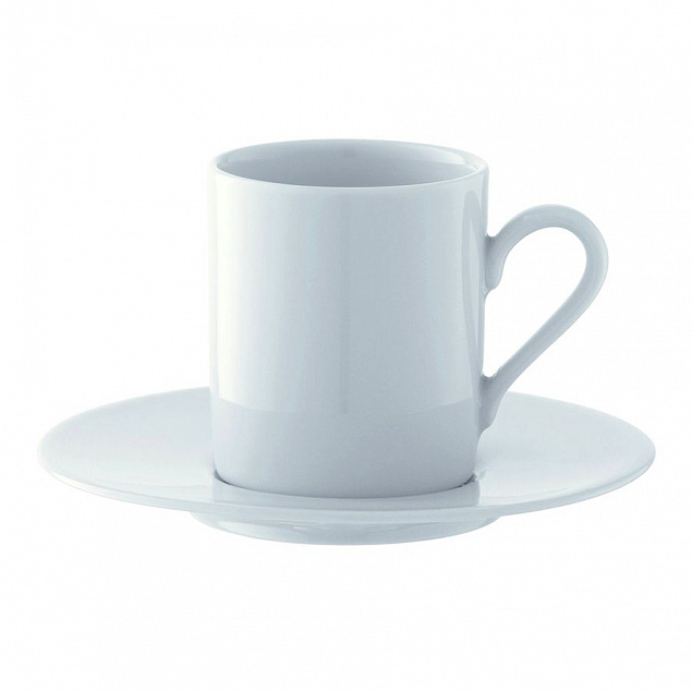 Набор кофейных пар для эспрессо Dine, белый с логотипом  заказать по выгодной цене в кибермаркете AvroraStore