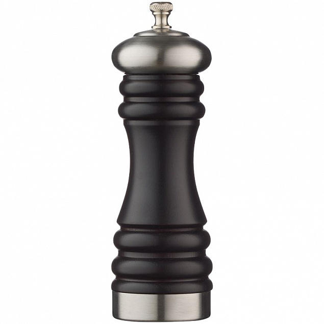 Мельница для перца Color Wood, малая, черная с логотипом  заказать по выгодной цене в кибермаркете AvroraStore