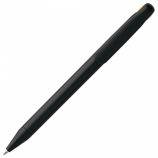 Ручка шариковая Prodir DS1 TMM Dot, черная с желтым с логотипом  заказать по выгодной цене в кибермаркете AvroraStore