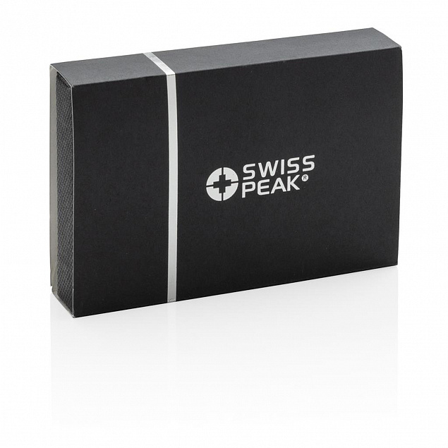 Бумажник Swiss Peak с защитой от сканирования RFID с логотипом  заказать по выгодной цене в кибермаркете AvroraStore