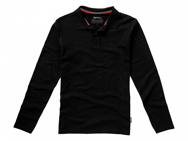 Рубашка поло "Point" мужская с длинным рукавом с логотипом  заказать по выгодной цене в кибермаркете AvroraStore