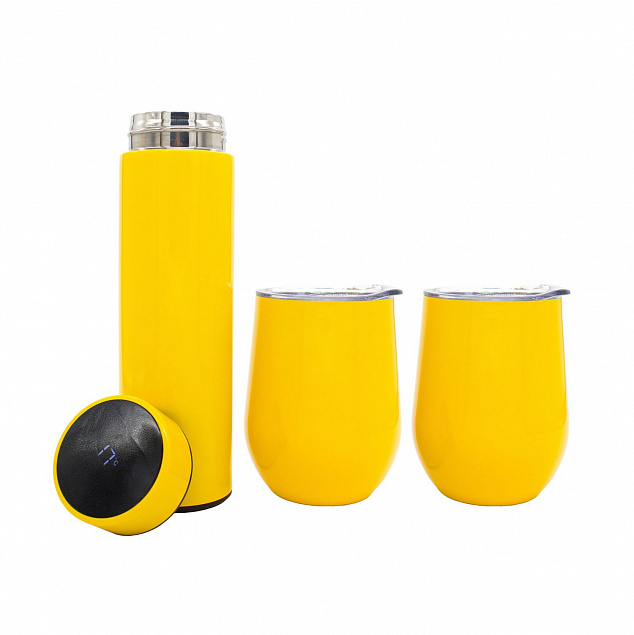 Набор Hot Box C2 grey (желтый) с логотипом  заказать по выгодной цене в кибермаркете AvroraStore