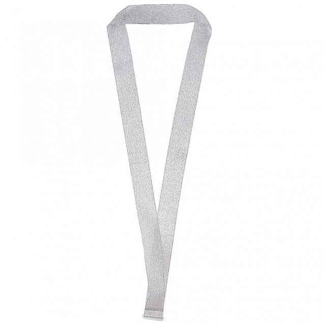 Лента для медали с пряжкой Ribbon, серебристая с логотипом  заказать по выгодной цене в кибермаркете AvroraStore