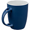 Кружка с ложкой Cheer Up ver.2, синяя с логотипом  заказать по выгодной цене в кибермаркете AvroraStore