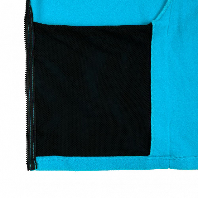 Куртка флисовая унисекс Manakin, бирюзовая с логотипом  заказать по выгодной цене в кибермаркете AvroraStore