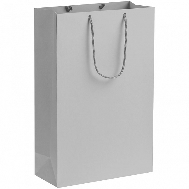 Пакет бумажный Porta, средний, серый с логотипом  заказать по выгодной цене в кибермаркете AvroraStore
