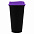 Стакан с крышкой Color Cap Black, черный с фиолетовым с логотипом  заказать по выгодной цене в кибермаркете AvroraStore