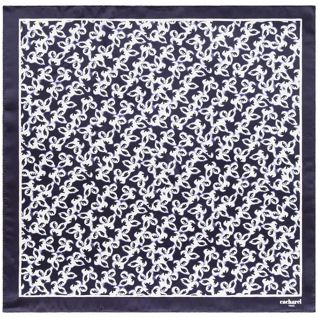 Платок Hirondelle Silk, темно-синий с логотипом  заказать по выгодной цене в кибермаркете AvroraStore
