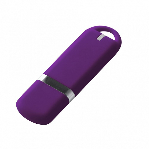 Флешка Memo, 8 Гб, фиолетовая с логотипом  заказать по выгодной цене в кибермаркете AvroraStore
