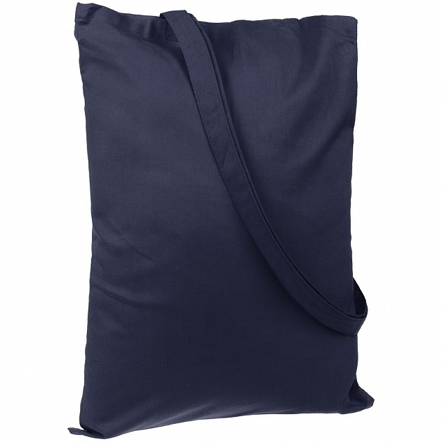 Холщовая сумка Basic 105, синяя с логотипом  заказать по выгодной цене в кибермаркете AvroraStore