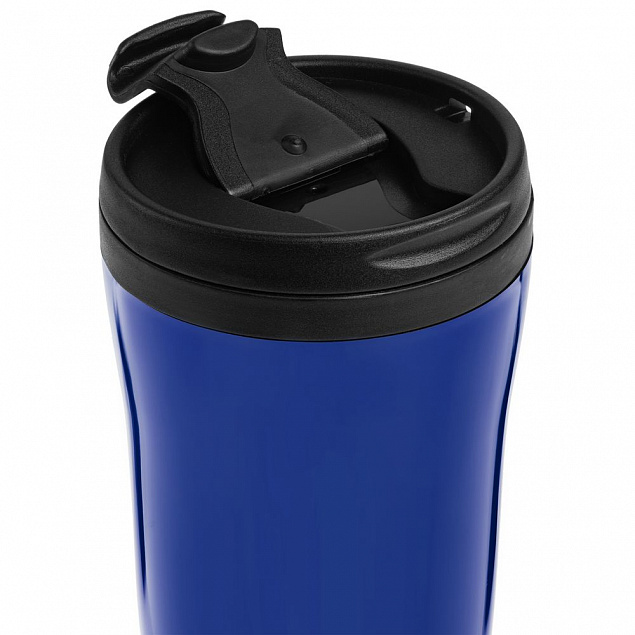 Термостакан Sagga, синий с логотипом  заказать по выгодной цене в кибермаркете AvroraStore
