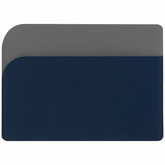 Чехол для карточек Dual, синий с логотипом  заказать по выгодной цене в кибермаркете AvroraStore