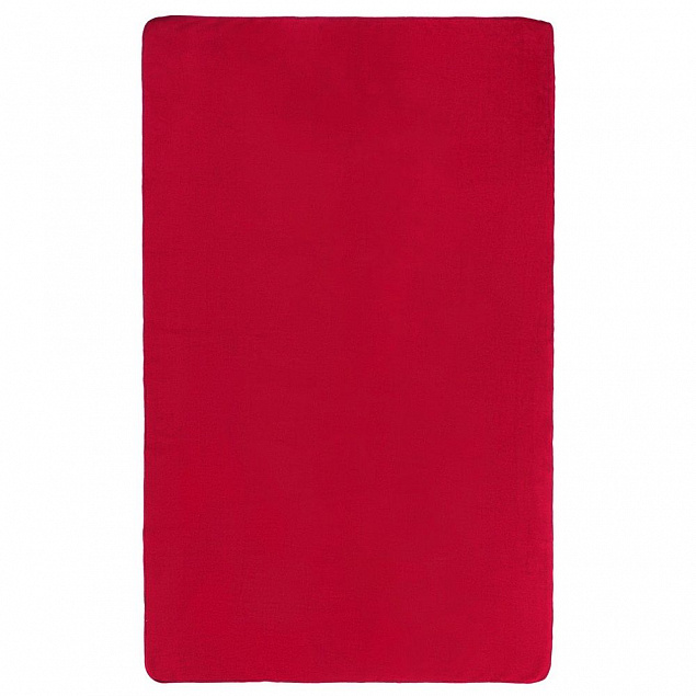 Флисовый плед Warm&Peace, красный с логотипом  заказать по выгодной цене в кибермаркете AvroraStore