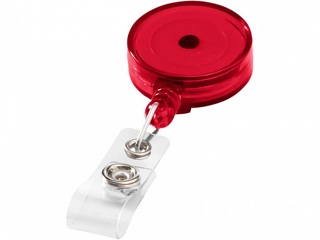 Роллер-клип Lech, красный с логотипом  заказать по выгодной цене в кибермаркете AvroraStore