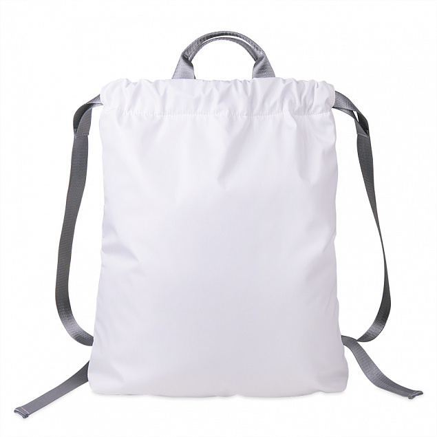 Рюкзак RUN new, белый, 48х40см, 100% полиэстер с логотипом  заказать по выгодной цене в кибермаркете AvroraStore