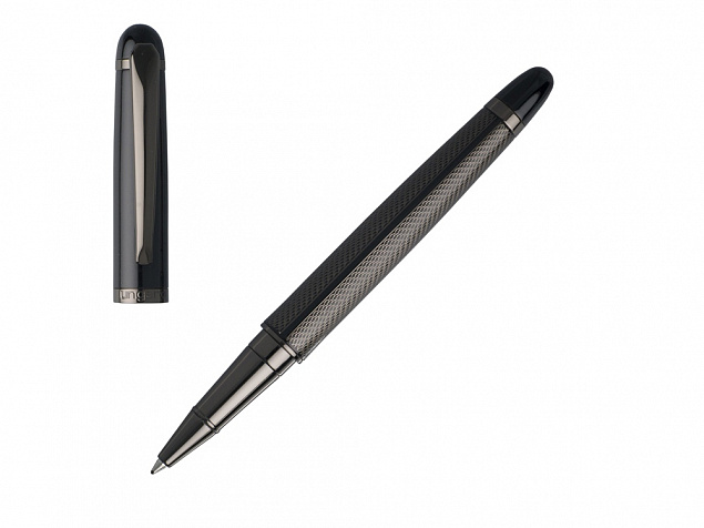 Ручка роллер Alesso Black с логотипом  заказать по выгодной цене в кибермаркете AvroraStore
