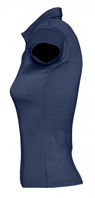 Рубашка поло женская без пуговиц PRETTY 220, кобальт (темно-синяя) с логотипом  заказать по выгодной цене в кибермаркете AvroraStore