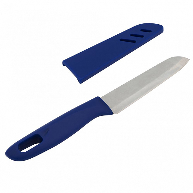 Нож кухонный Aztec, синий с логотипом  заказать по выгодной цене в кибермаркете AvroraStore