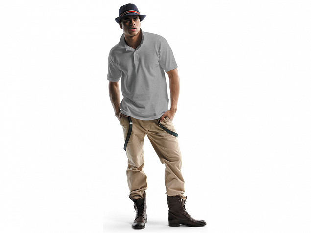 Рубашка поло Forehand мужская, серый с логотипом  заказать по выгодной цене в кибермаркете AvroraStore