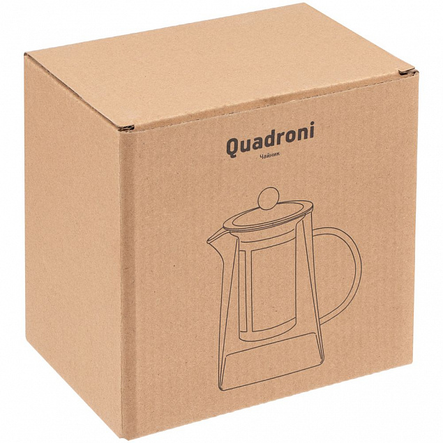 Чайник Quadroni с логотипом  заказать по выгодной цене в кибермаркете AvroraStore