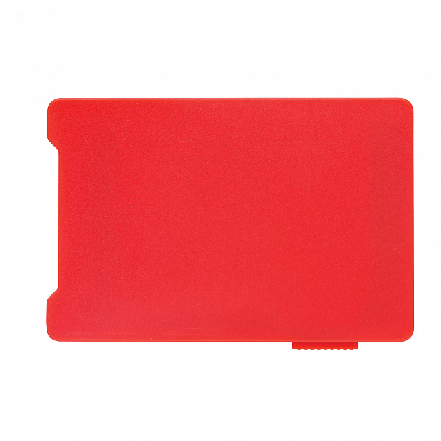 Держатель RFID для пяти карт, красный с логотипом  заказать по выгодной цене в кибермаркете AvroraStore