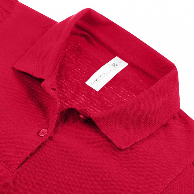 Рубашка поло женская Heavymill красная с логотипом  заказать по выгодной цене в кибермаркете AvroraStore