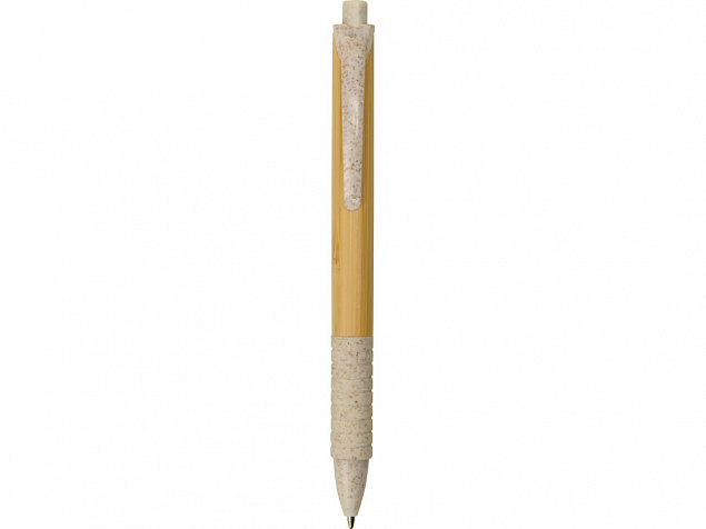 Ручка из бамбука и переработанной пшеницы шариковая «Nara» с логотипом  заказать по выгодной цене в кибермаркете AvroraStore