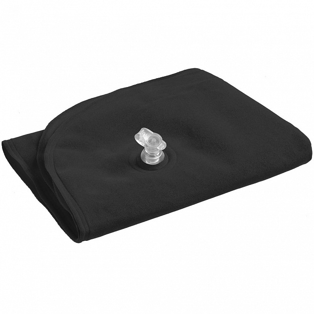Надувная подушка под шею «Бант Минни Маус», черная с логотипом  заказать по выгодной цене в кибермаркете AvroraStore