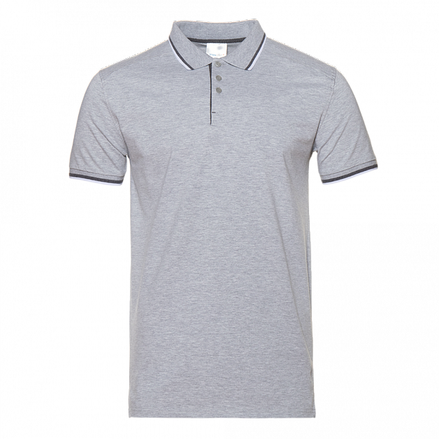 Рубашка поло StanAbsolute Серый меланж с логотипом  заказать по выгодной цене в кибермаркете AvroraStore