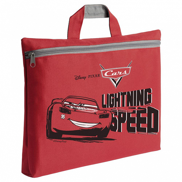 Сумка-папка Lightning McQueen, красная с логотипом  заказать по выгодной цене в кибермаркете AvroraStore