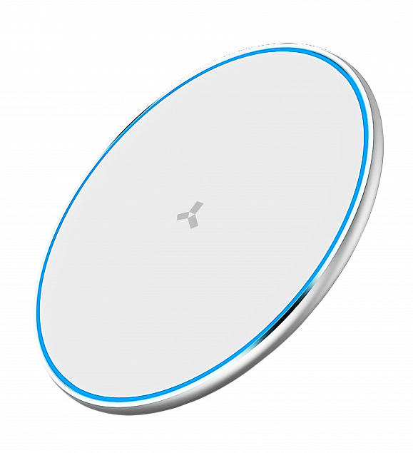 Беспроводное зарядное устройство ACCESSTYLE STONE 15W,  белый с логотипом  заказать по выгодной цене в кибермаркете AvroraStore