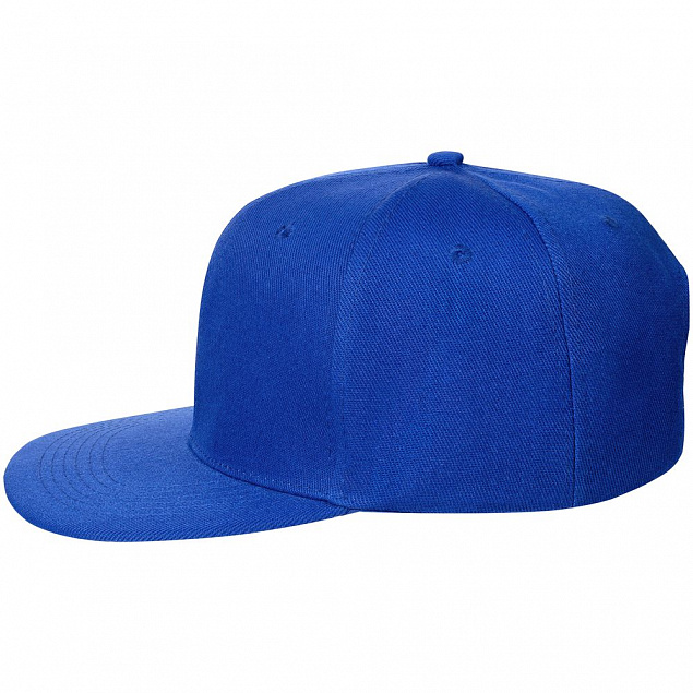 Бейсболка Snapback с прямым козырьком, ярко-синяя с логотипом  заказать по выгодной цене в кибермаркете AvroraStore
