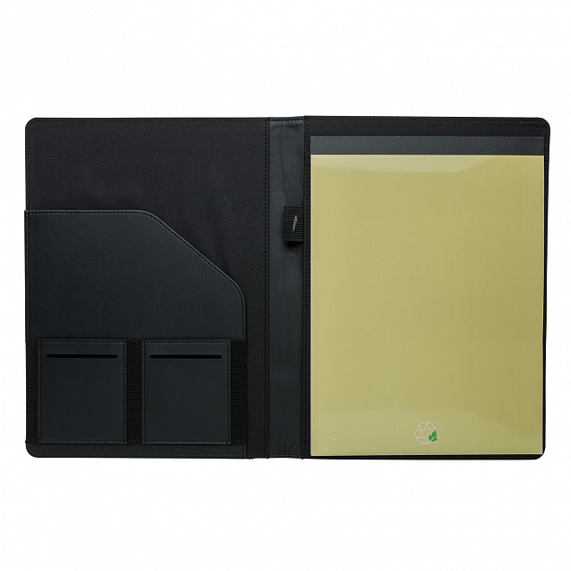 Органайзер с карманами A4, черный с логотипом  заказать по выгодной цене в кибермаркете AvroraStore
