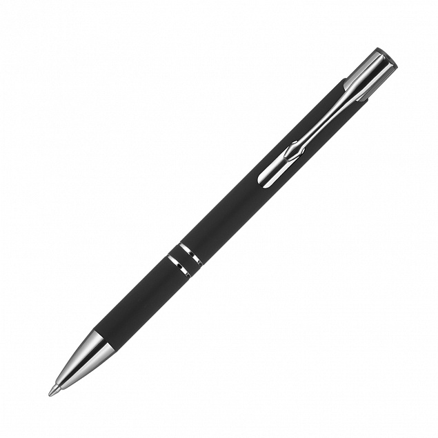 Шариковая ручка Alpha, черная с логотипом  заказать по выгодной цене в кибермаркете AvroraStore