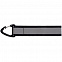 Светоотражающий брелок Flashline, серый с черным с логотипом  заказать по выгодной цене в кибермаркете AvroraStore