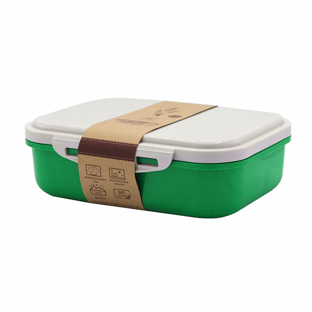 Ланчбокс (контейнер для еды) Frumento - Зеленый FF с логотипом  заказать по выгодной цене в кибермаркете AvroraStore