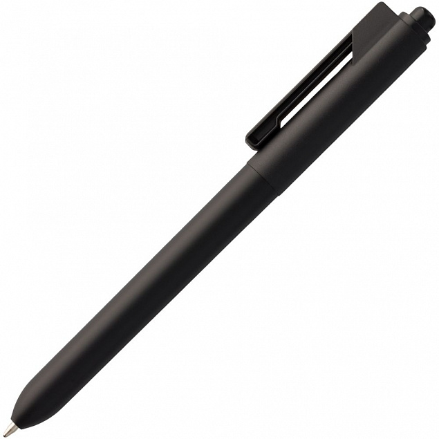 Ручка шариковая Hint, черная с логотипом  заказать по выгодной цене в кибермаркете AvroraStore