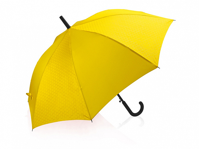 Зонт-трость полуавтомат Wetty с проявляющимся рисунком, желтый с логотипом  заказать по выгодной цене в кибермаркете AvroraStore