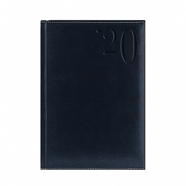 Ежедневник PORTLAND, А5, датированный (2020 г.), т.- синий с логотипом  заказать по выгодной цене в кибермаркете AvroraStore