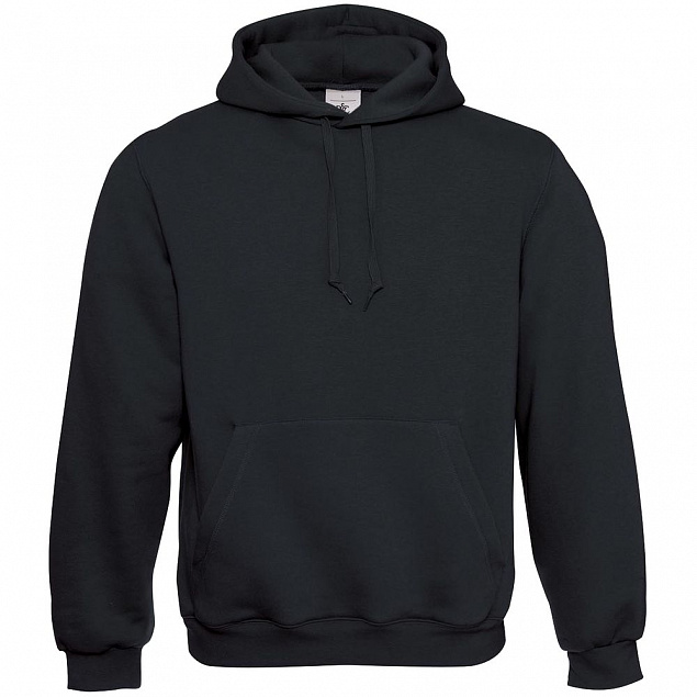 Толстовка Hooded, черная с логотипом  заказать по выгодной цене в кибермаркете AvroraStore