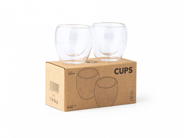 Набор CAPSUL из 2 стаканов с двойными стенками с логотипом  заказать по выгодной цене в кибермаркете AvroraStore