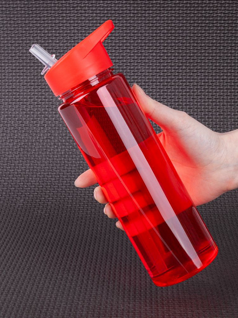 Бутылка для воды Holo, красная с логотипом  заказать по выгодной цене в кибермаркете AvroraStore