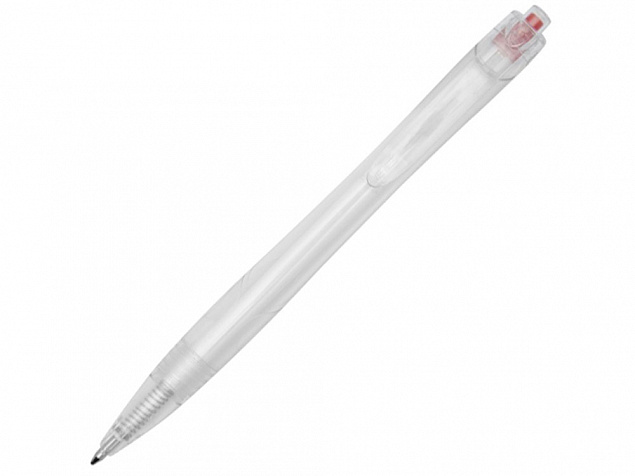 Шариковая ручка Honua из переработанного ПЭТ, прозрачный/красный с логотипом  заказать по выгодной цене в кибермаркете AvroraStore