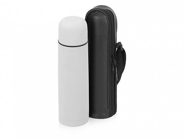 Термос Ямал Soft Touch 500мл, белый с логотипом  заказать по выгодной цене в кибермаркете AvroraStore