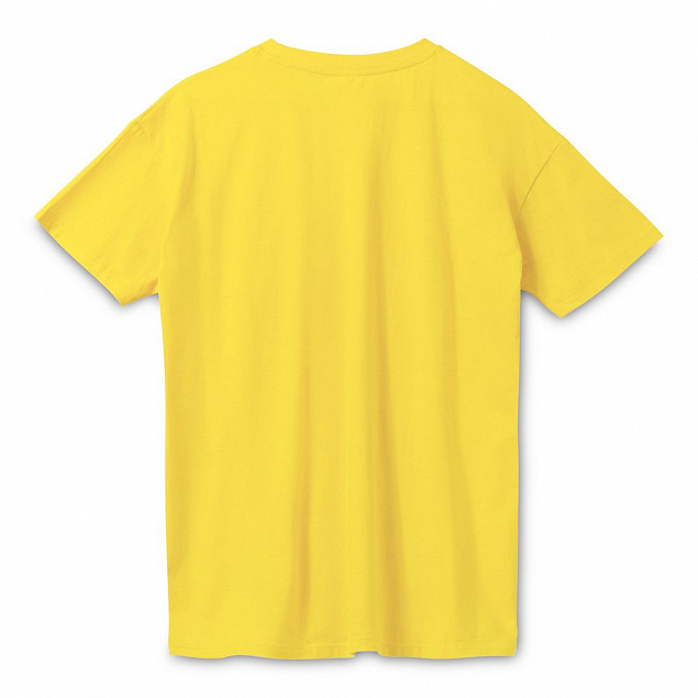 Футболка унисекс Regent 150, желтая (лимонная) с логотипом  заказать по выгодной цене в кибермаркете AvroraStore