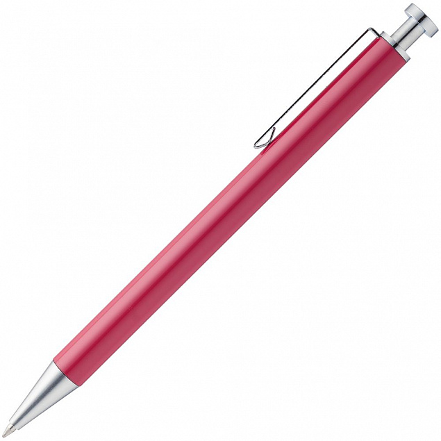 Ручка шариковая Attribute, розовая с логотипом  заказать по выгодной цене в кибермаркете AvroraStore
