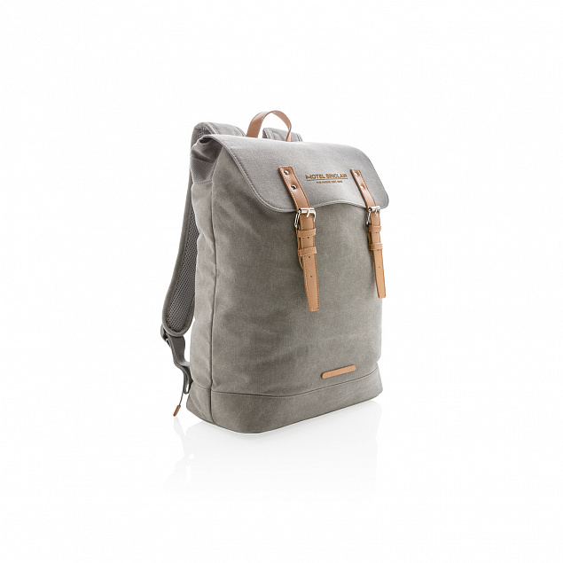 Рюкзак для ноутбука Canvas, серый с логотипом  заказать по выгодной цене в кибермаркете AvroraStore