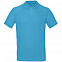 Рубашка поло мужская Inspire, бирюзовая с логотипом  заказать по выгодной цене в кибермаркете AvroraStore